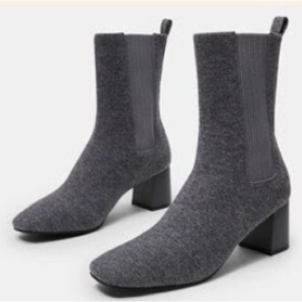 Gray Wool Vivaia Boots